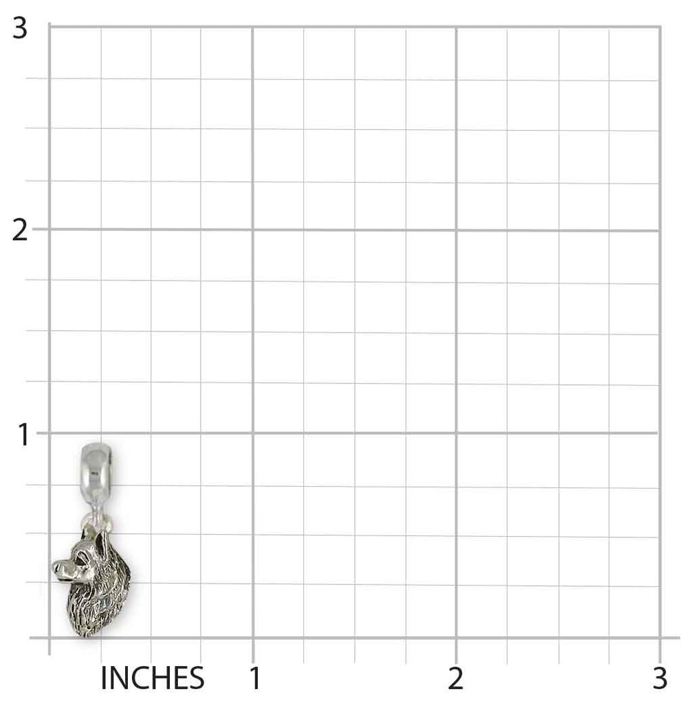 American Eskimo Pandora Charm Slide Sterling Silver Handmade American Spitz Jewelry This Charm Will Fit A Pandora® Slide Bracelet AE1H-PNS