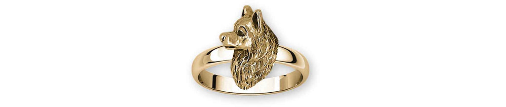 American Eskimo Charms American Eskimo Ring 14k Yellow Gold American Spitz Jewelry American Eskimo jewelry