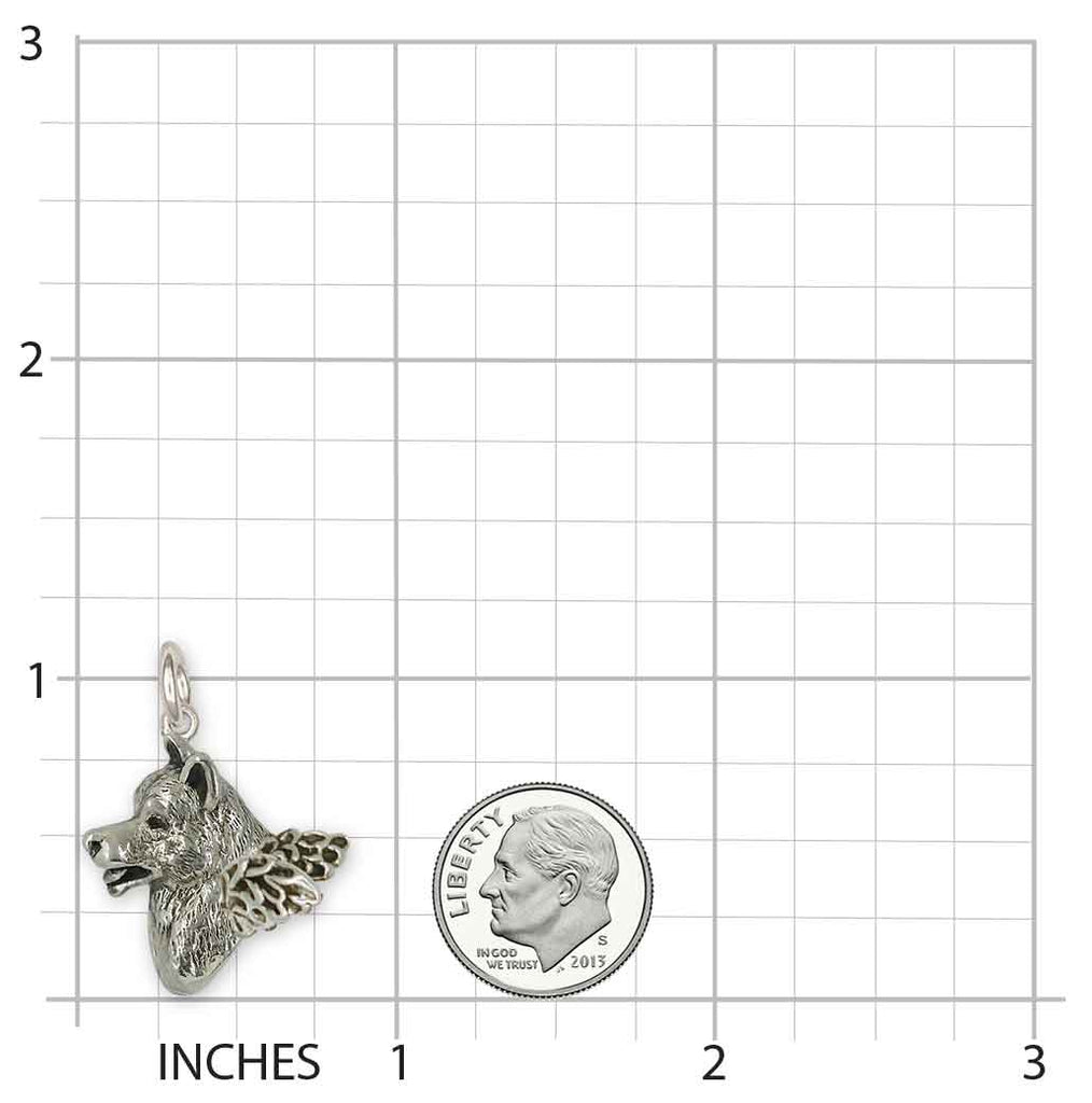 Akita Angel Charm Sterling Silver Handmade Akita Jewelry  AK1-AC