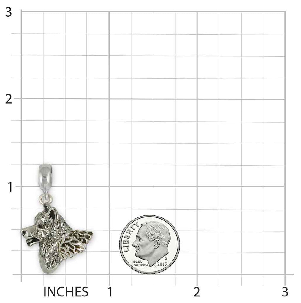 Akita Pandora Angel Charm Slide Sterling Silver Handmade Akita Jewelry This Charm Will Fit A Pandora® Slide Bracelet AK1-APNS