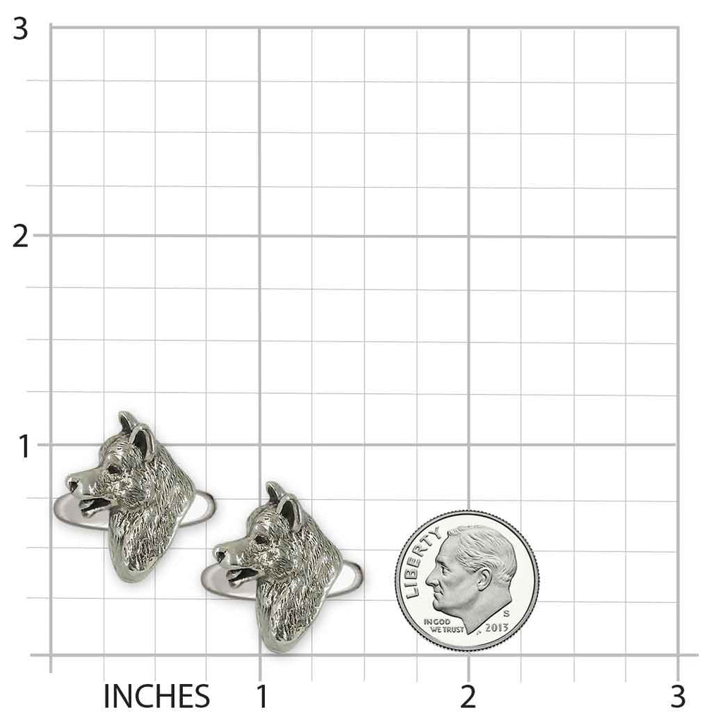 Akita Cufflinks Sterling Silver Handmade Akita Jewelry  AK1-CL