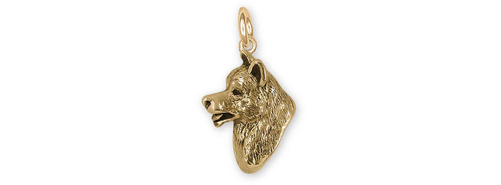 Akita Charms Akita Charm 14k Gold Vermeil Akita Jewelry Akita jewelry