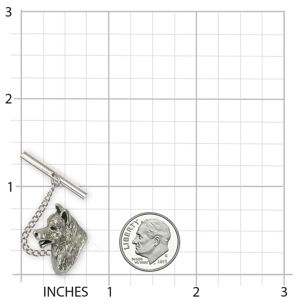 Akita Tie Tack Sterling Silver Handmade Akita Jewelry  AK1-TT