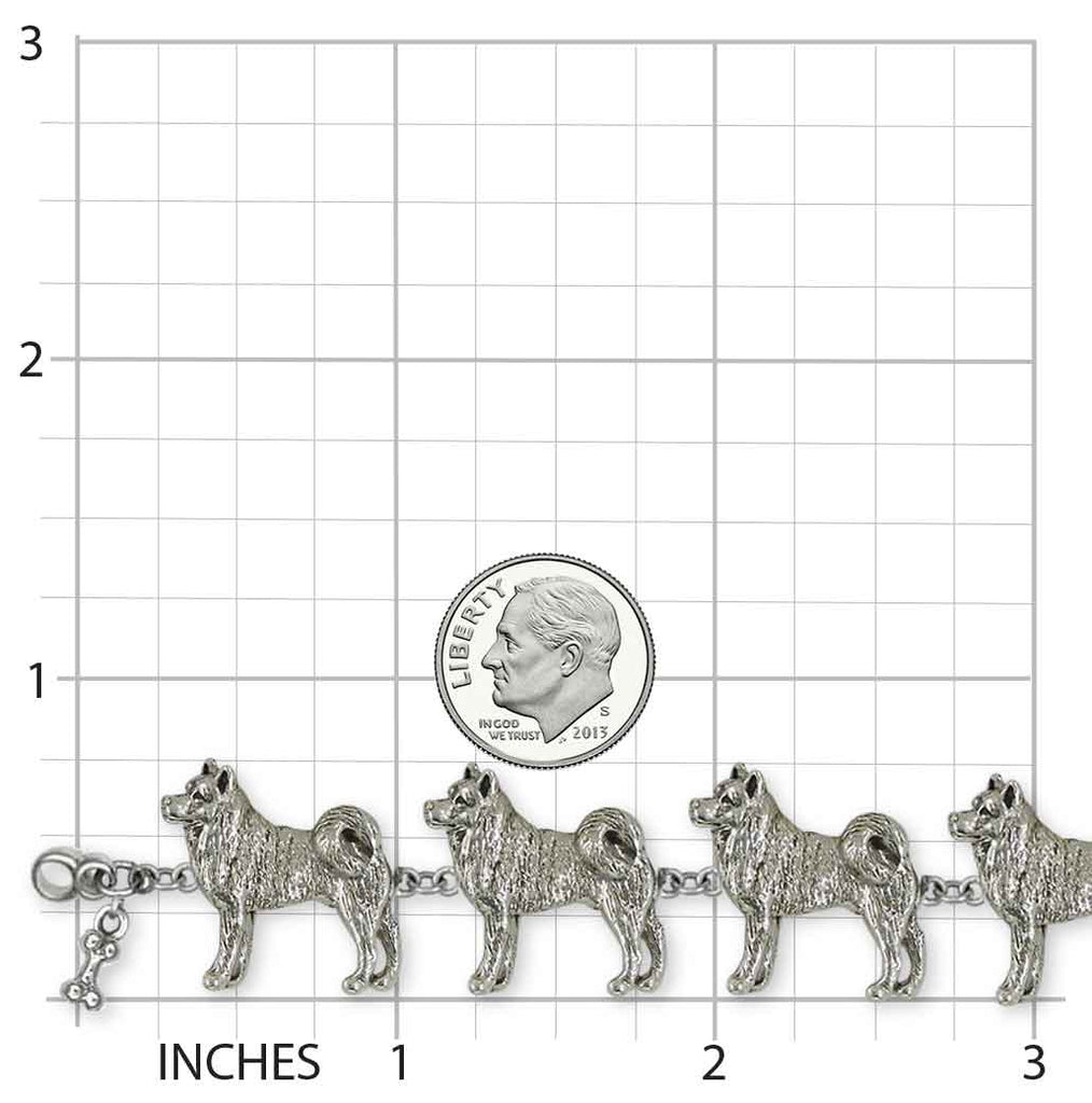 Akita Bracelet Sterling Silver Handmade Akita Jewelry  AK2-BR