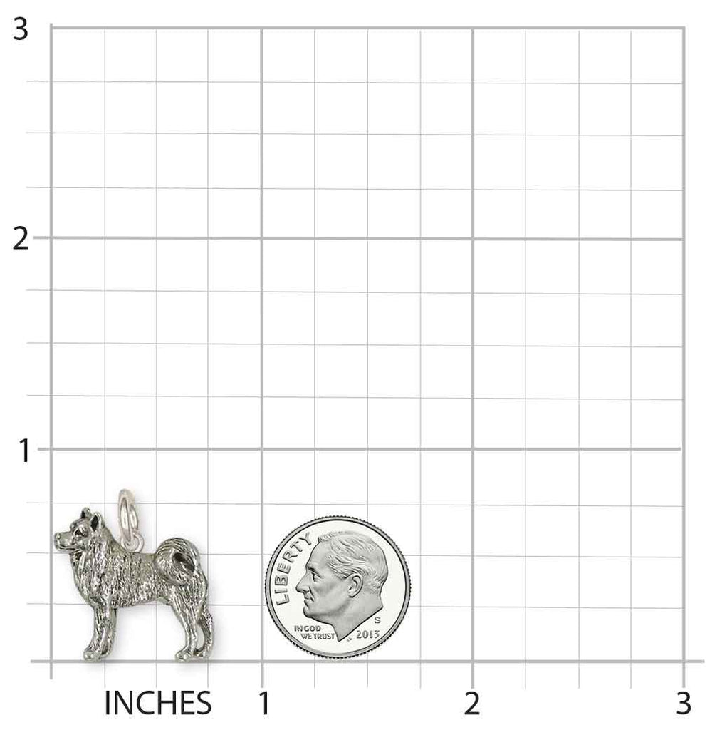 Akita Charm Sterling Silver Handmade Akita Jewelry  AK2-C