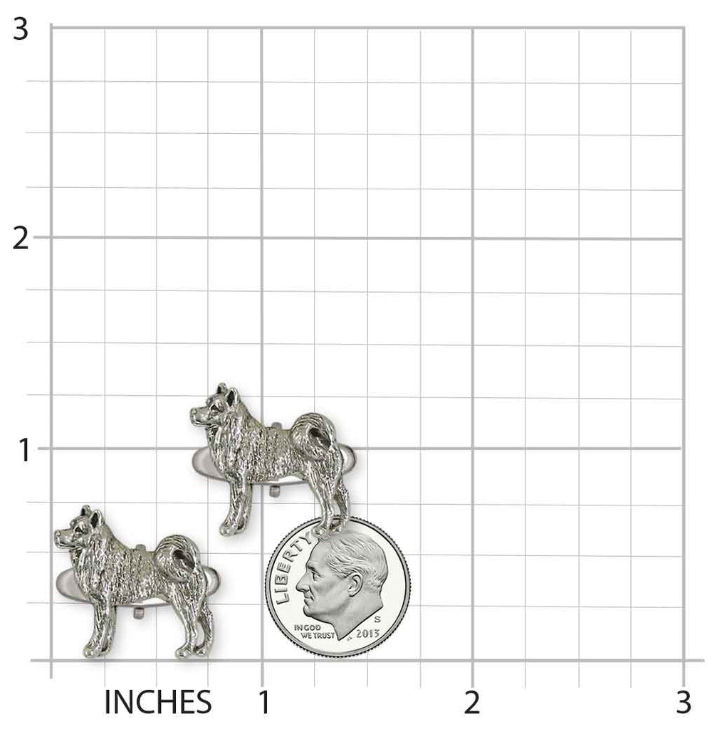 Akita Cufflinks Sterling Silver Handmade Akita Jewelry  AK2-CL