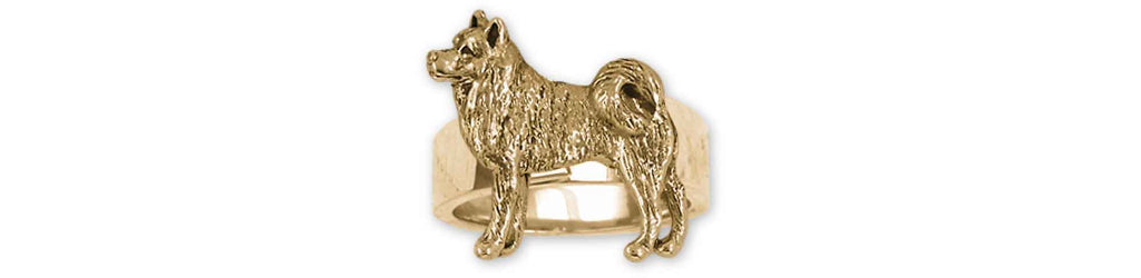 Akita Charms Akita Ring 14k Yellow Gold Akita Jewelry Akita jewelry