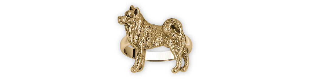 Akita Charms Akita Ring 14k Yellow Gold Akita Jewelry Akita jewelry