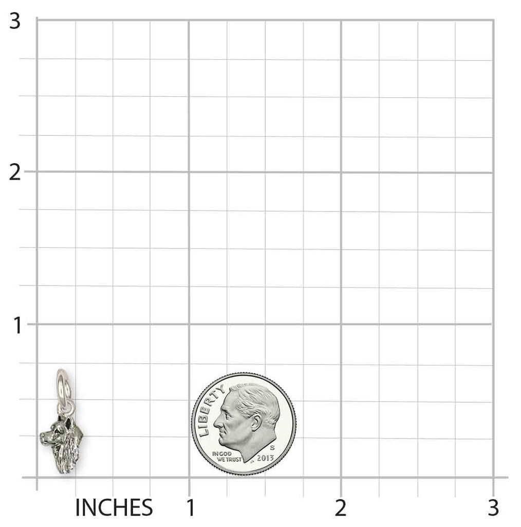 Akita Charm Sterling Silver Handmade Akita Jewelry  AK2H-C