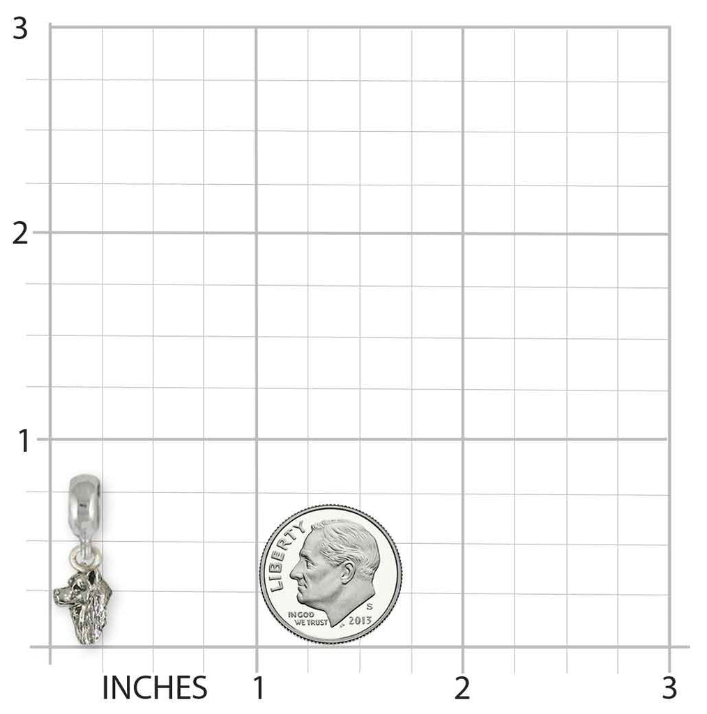 Akita Pandora Charm Slide Sterling Silver Handmade Akita Jewelry This Charm Will Fit A Pandora® Slide Bracelet AK2H-PNS