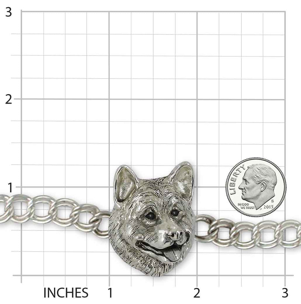 Akita Bracelet Sterling Silver Handmade Akita Jewelry  AK3-BR