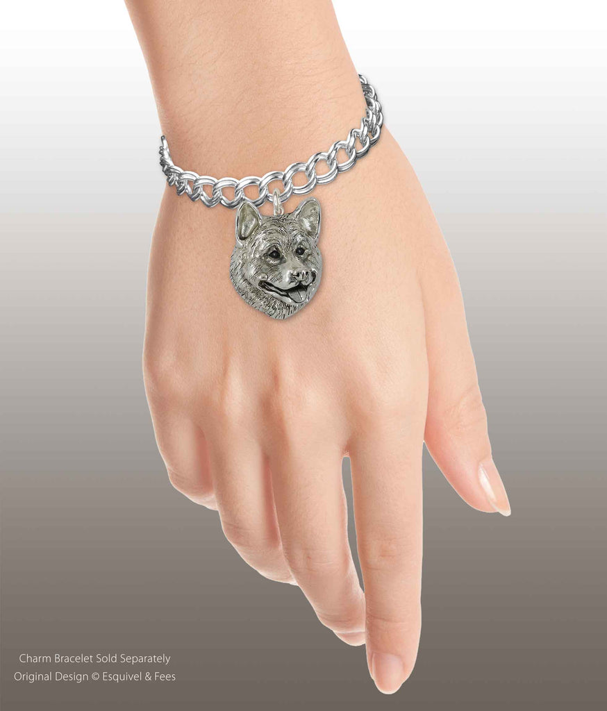 Akita Charm Sterling Silver Handmade Akita Jewelry  AK3-C