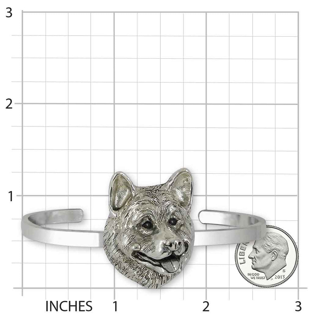 Akita Bracelet Sterling Silver Handmade Akita Jewelry  AK3-CB