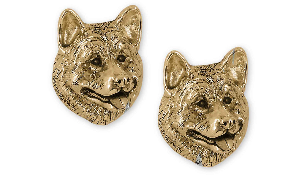 Akita Charms Akita Cufflinks 14k Gold Vermeil Akita Jewelry Akita jewelry