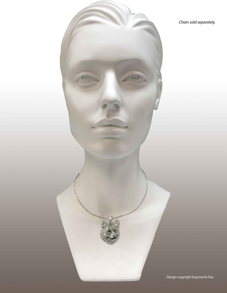 Akita Pendant Sterling Silver Handmade Akita Jewelry  AK3-P