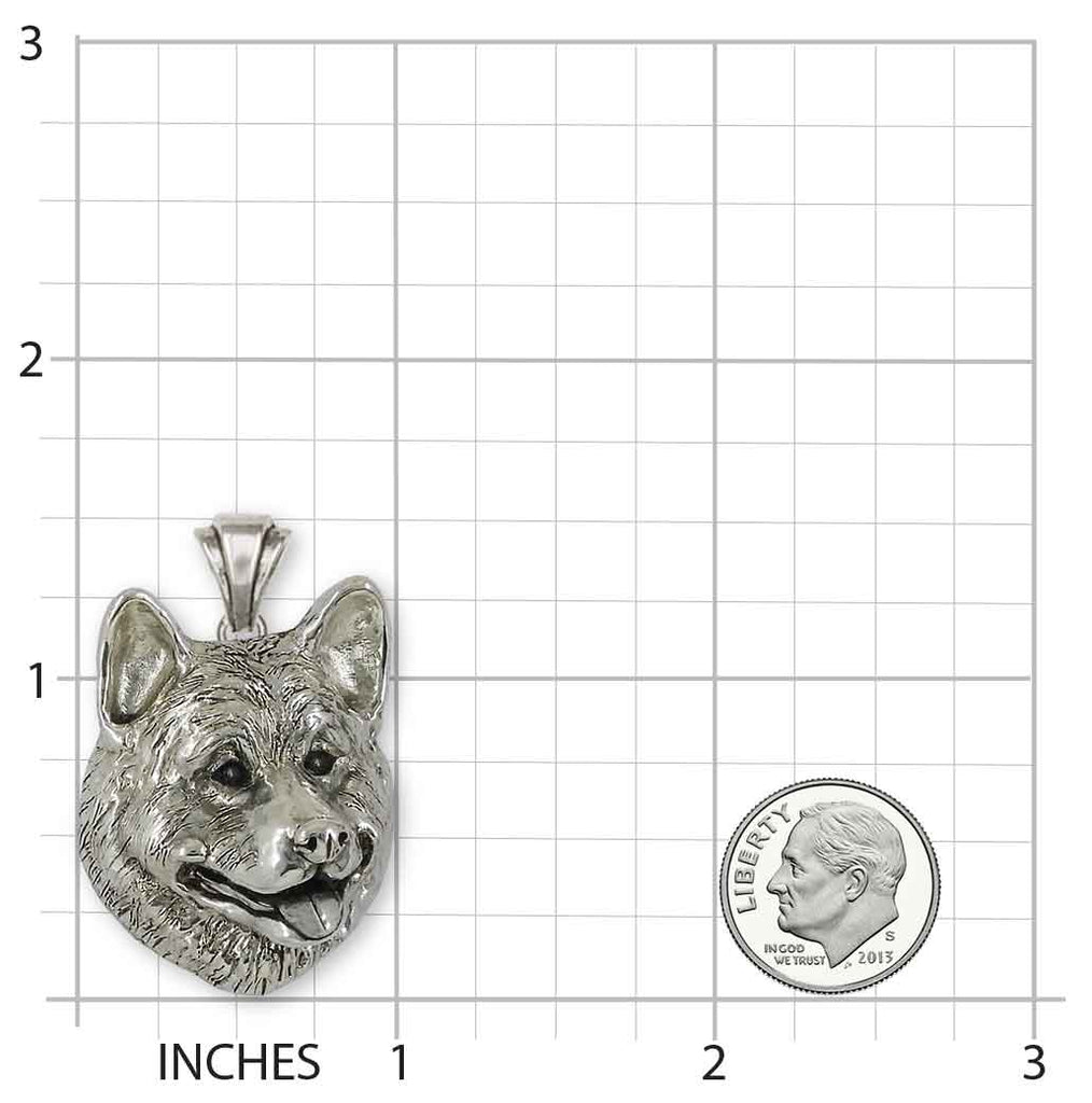 Akita Pendant Sterling Silver Handmade Akita Jewelry  AK3-P