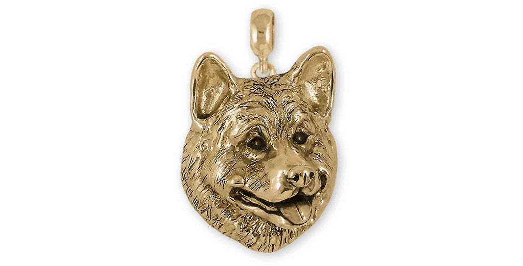 Akita Pandora Charms Akita Pandora Charm Slide 14k Gold Vermeil Akita Jewelry Akita Pandora jewelry