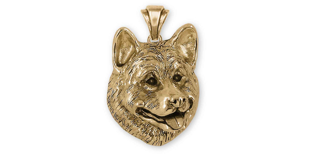 Akita Charms Akita Pendant 14k Gold Vermeil Akita Jewelry Akita jewelry