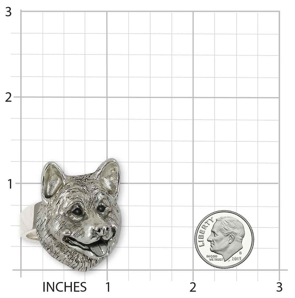 Akita Ring Sterling Silver Handmade Akita Jewelry  AK3-R