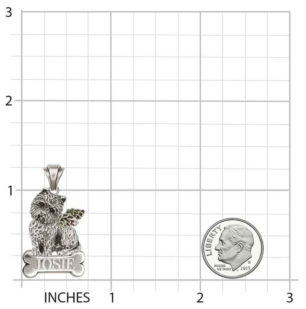 Westie Angel Pendant Jewelry Sterling Silver Handmade West Highland White Terrier Pendant WT7-ANP