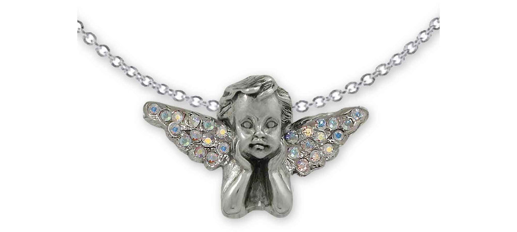 Angel Charms Angel Pendant Sterling Silver Cherub Jewelry Angel jewelry