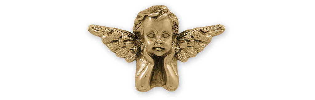 Angel Charms Angel Brooch Pin 14k Gold Vermeil Cherub Jewelry Angel jewelry
