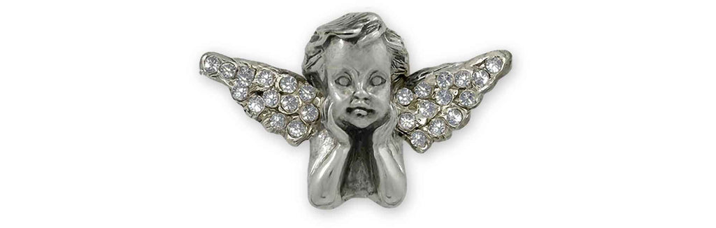 Angel Charms Angel Brooch Pin Sterling Silver Cherub Jewelry Angel jewelry