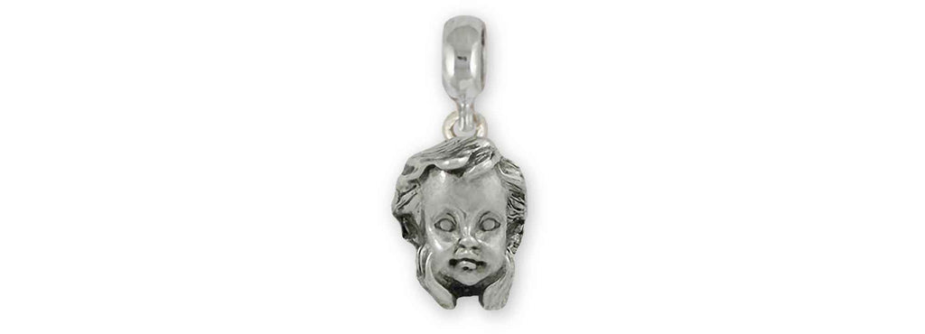 Angel Pandora Charms Angel Pandora Charm Slide Sterling Silver Cherub Jewelry Angel Pandora jewelry