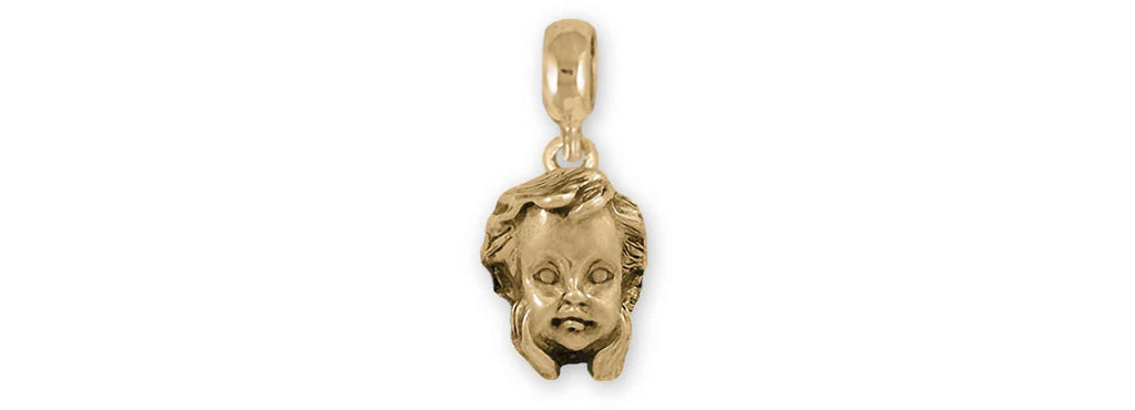 Angel Pandora Charms Angel Pandora Charm Slide 14k Gold Vermeil Cherub Jewelry Angel Pandora jewelry