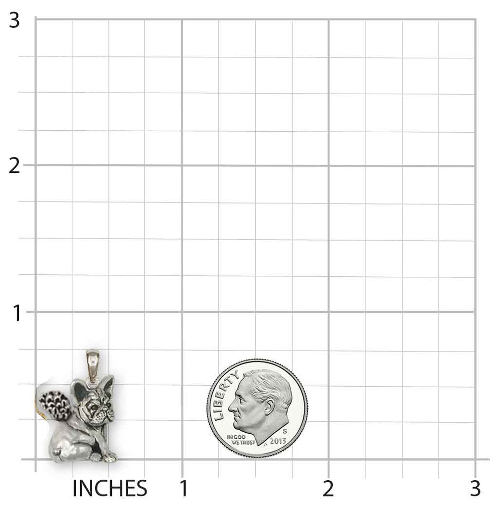 French Bulldog Angel Pendant Handmade Sterling Silver Dog Jewelry FR21A-P