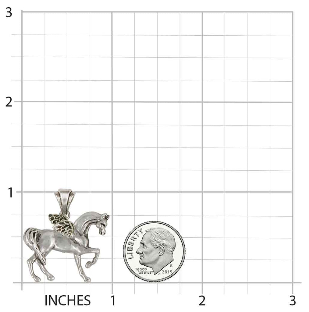 Horse Angel Pendant Jewelry Sterling Silver Handmade Horse Pendant EQU12-AP