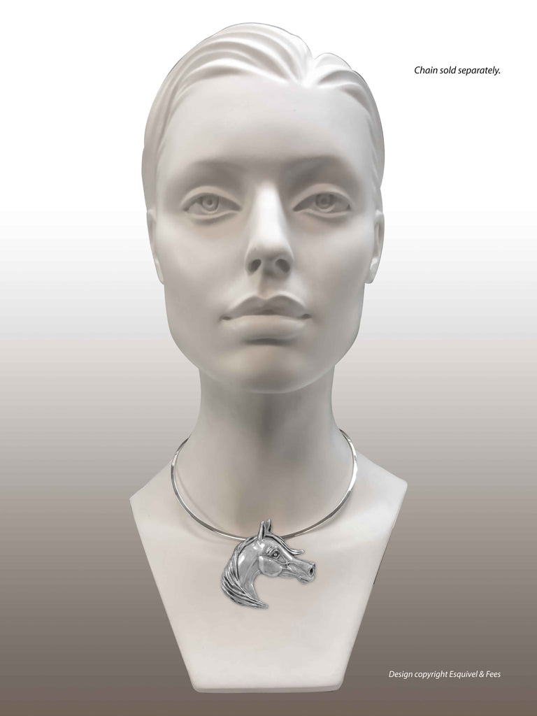 Arabian Horse Pendant Sterling Silver Handmade Arabian Horse Jewelry  ARB1-SLD