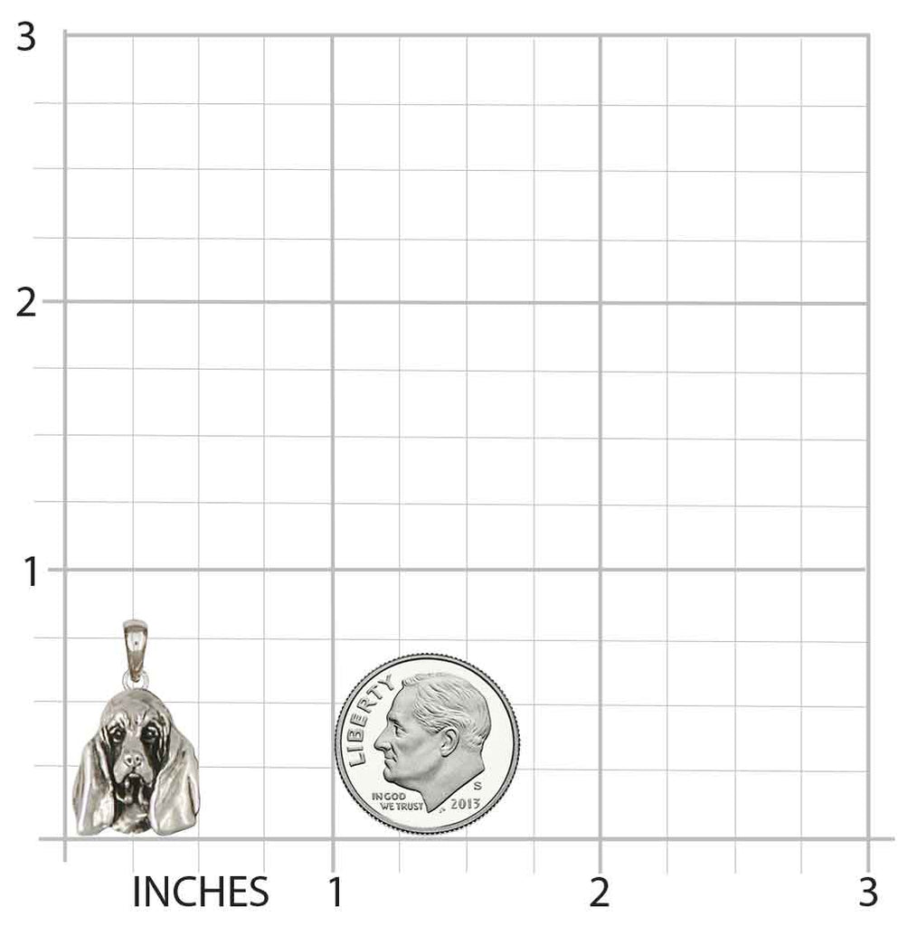 Basset Hound Pendant Jewelry Sterling Silver Handmade Dog Pendant BAS6-P