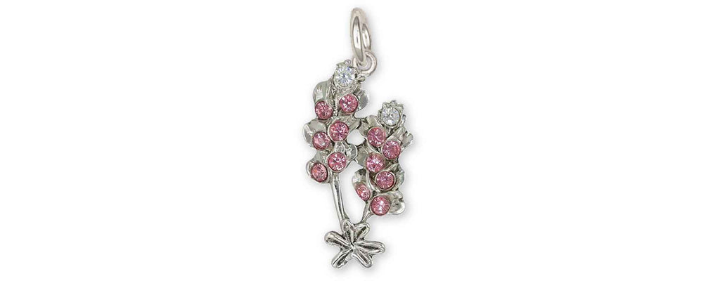 Pink Bluebonnet Charms Pink Bluebonnet Charm Sterling Silver Pink Bluebonnet Jewelry Pink Bluebonnet jewelry