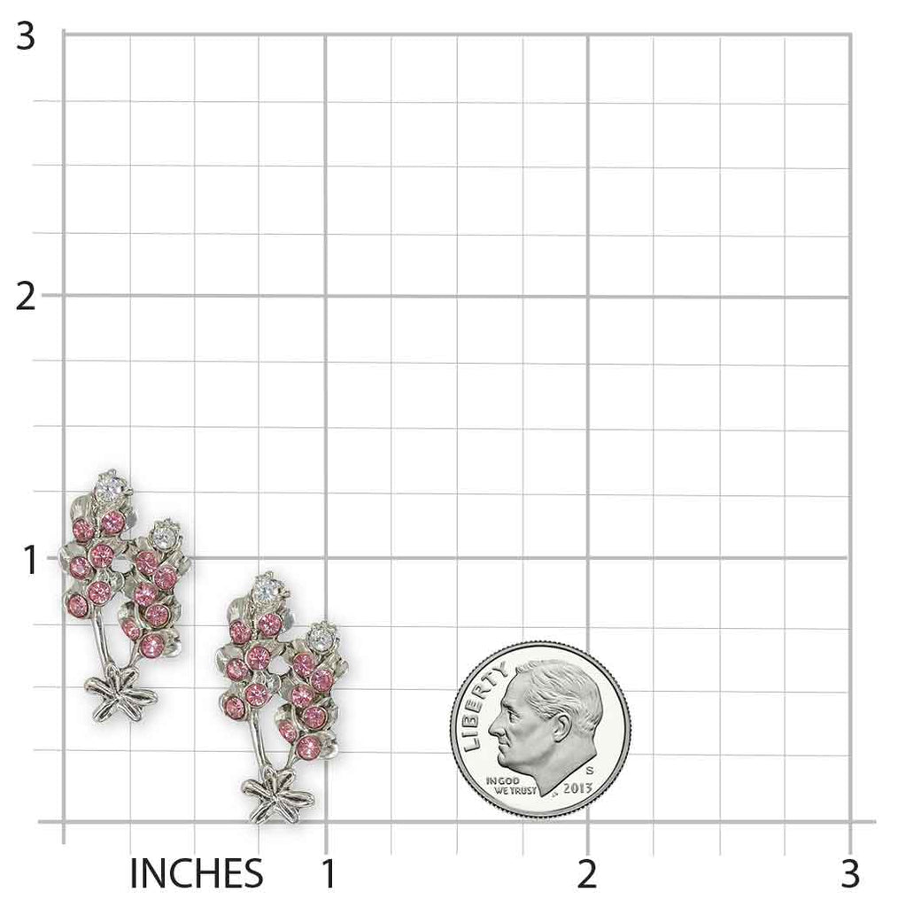Pink Bluebonnet Earrings Sterling Silver Handmade Pink Bluebonnet Jewelry  BBDP-E