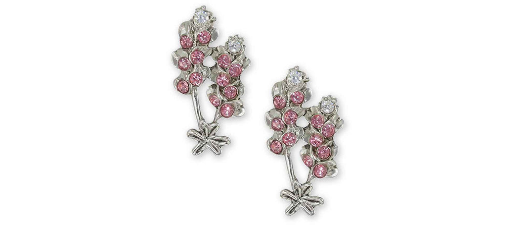 Pink Bluebonnet Earrings Sterling Silver Handmade Pink Bluebonnet Jewelry  BBDP-E