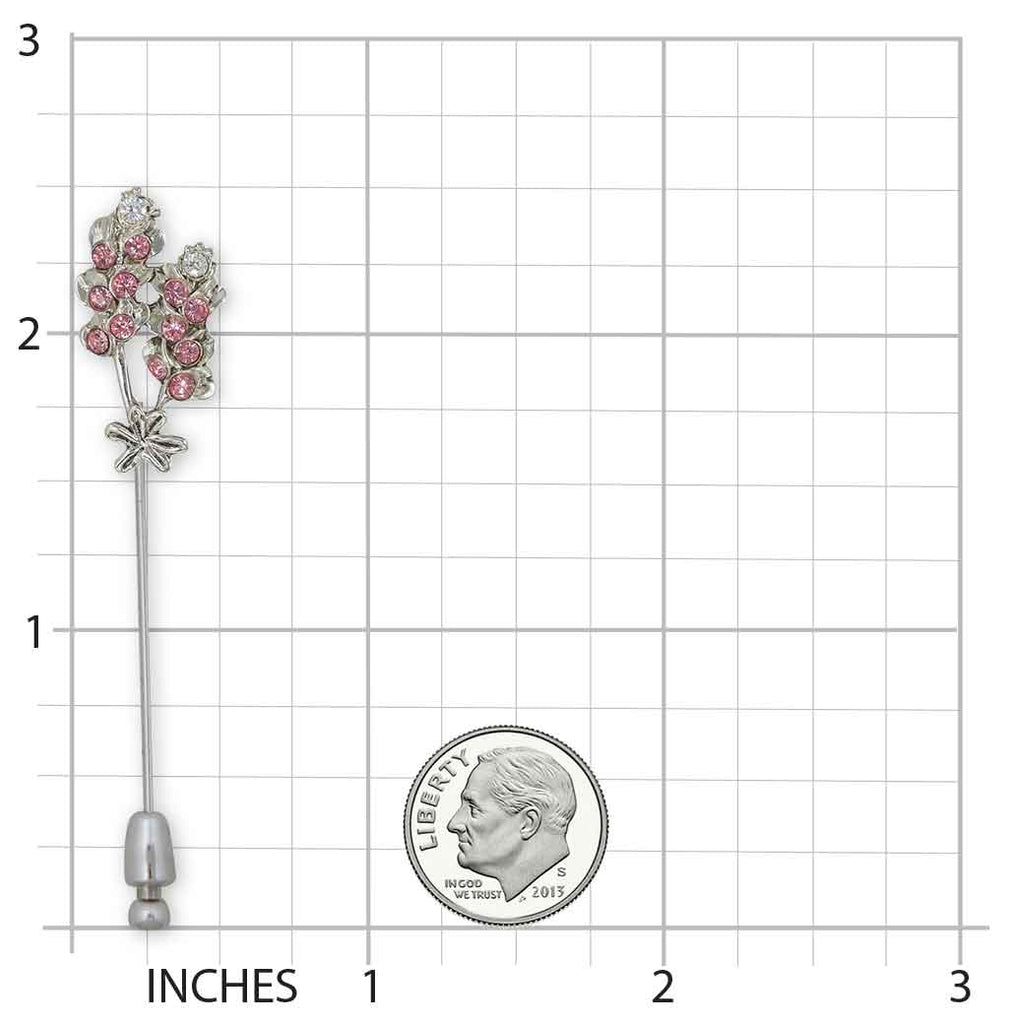 Pink Bluebonnet Brooch Pin Sterling Silver Handmade Pink Bluebonnet Jewelry  BBDP-STP