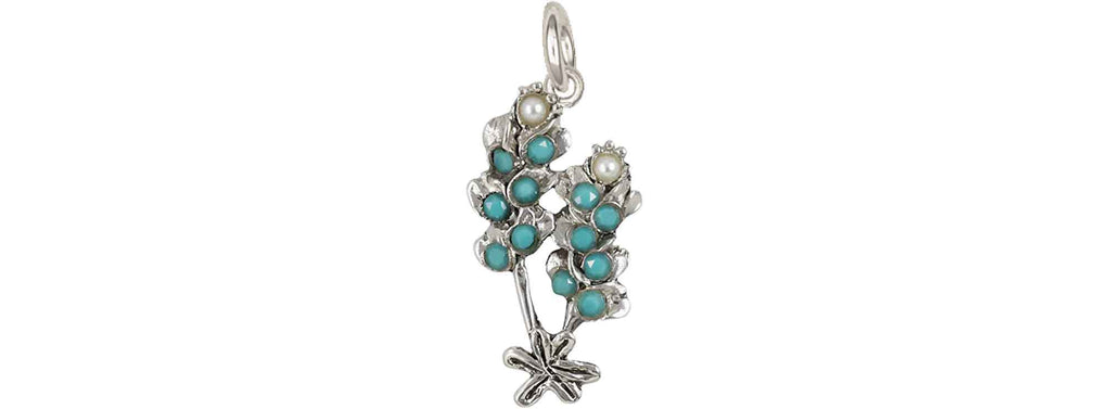 Bluebonnet Charms Bluebonnet Charm Sterling Silver Bluebonnet Jewelry Bluebonnet jewelry