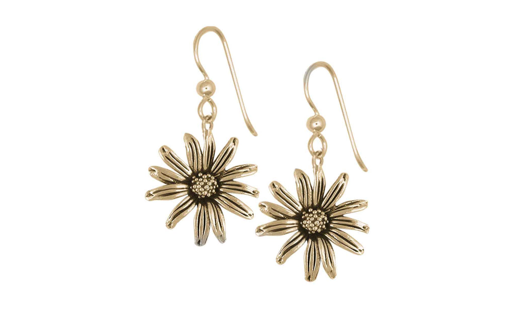 Black Eyed Susan Earrings Jewelry 14k Gold Vermeil Handmade Flower Earrings BES1-Evm