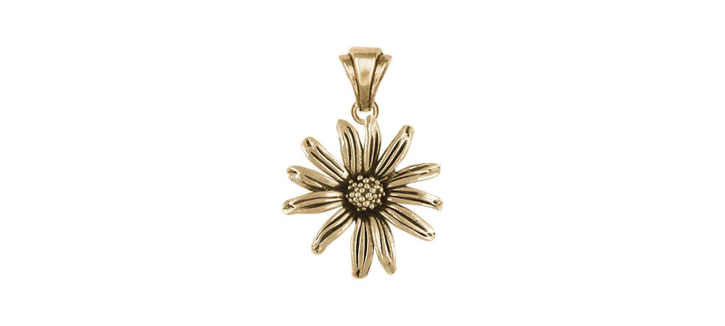 Black Eyed Susan Pendant Jewelry 14k Gold Vermeil Handmade Flower Pendant BES1-PVM