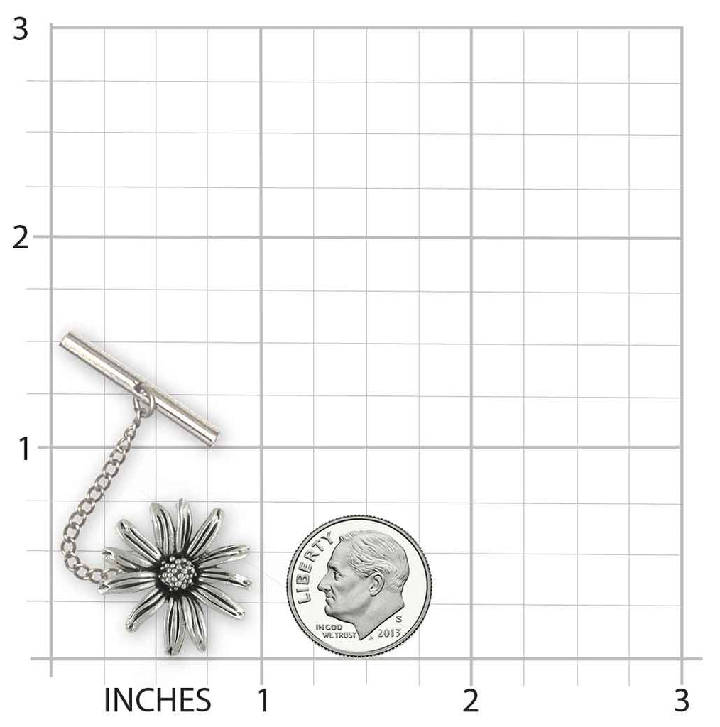 Black Eyed Susan Tie Tack Jewelry Sterling Silver Handmade Flower Tie Tack BES1-TT