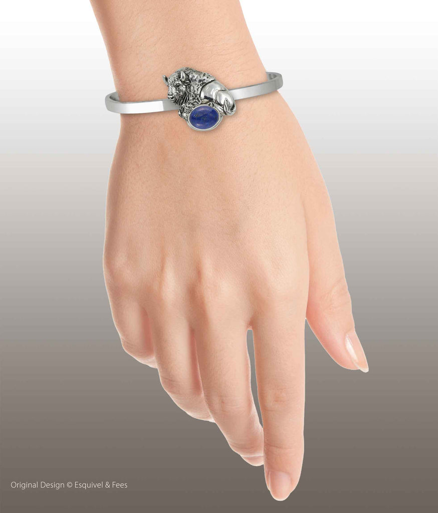 Bison Bracelet Sterling Silver Handmade Buffalo Jewelry  BI12-CBLA