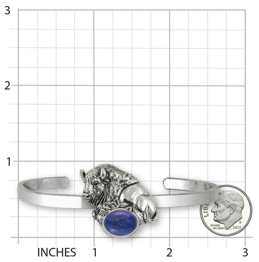 Bison Bracelet Sterling Silver Handmade Buffalo Jewelry  BI12-CBLA