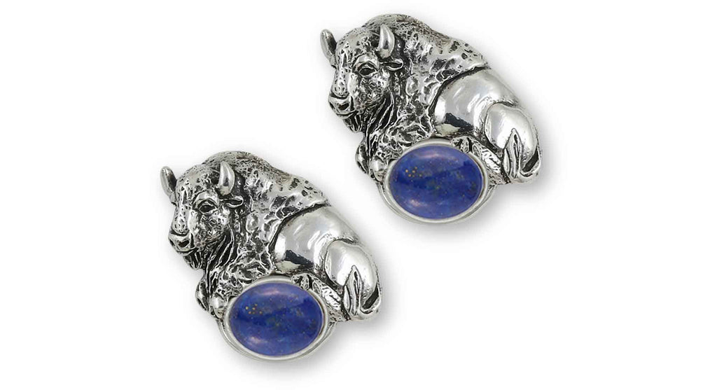 Bison Charms Bison Mans Cufflink Sterling Silver Buffalo Jewelry Bison jewelry