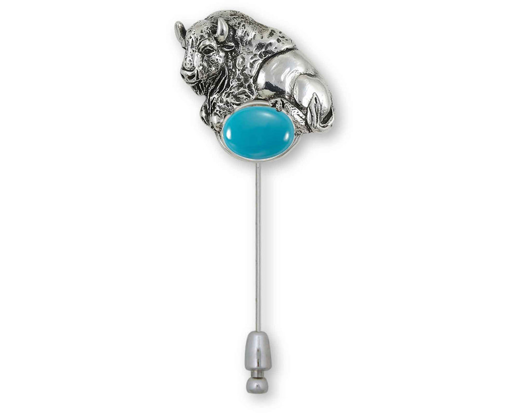 Bison Charms Bison Brooch Pin Sterling Silver And Stainless Steel Buffalo Jewelry Bison jewelry