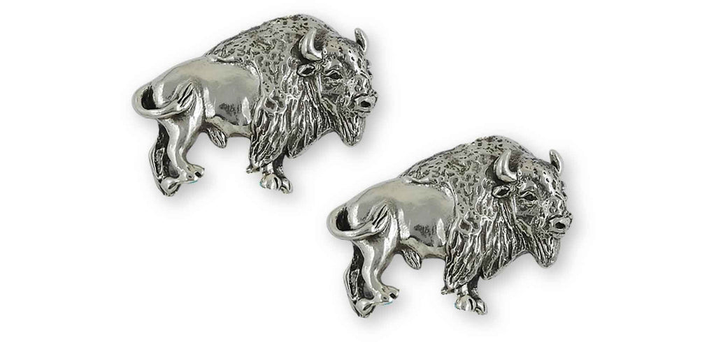 Bison Charms Bison Cufflinks Sterling Silver Buffalo Jewelry Bison jewelry