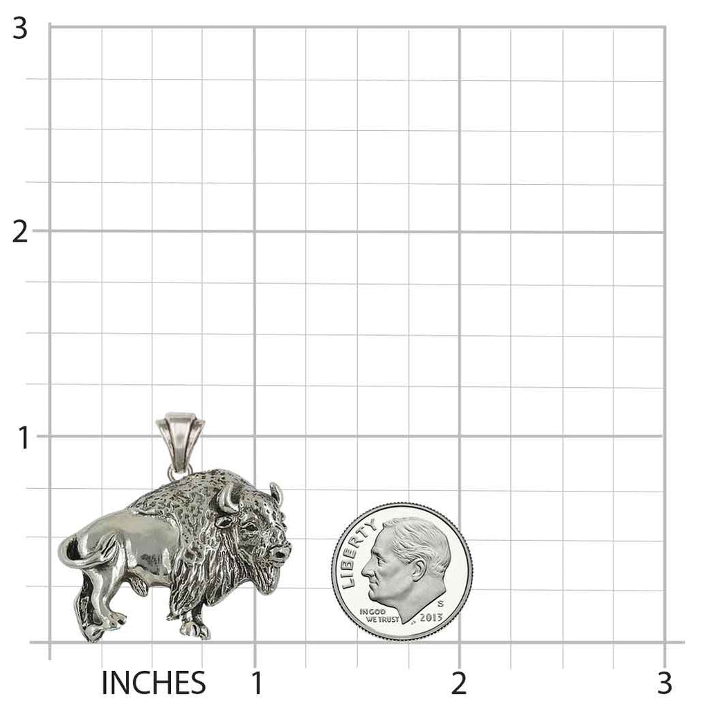 Bison Pendant Sterling Silver Handmade Buffalo Jewelry  BIS3-P