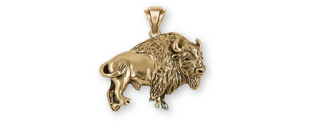 Bison Charms Bison Pendant 14k Gold Vermeil Buffalo Jewelry Bison jewelry