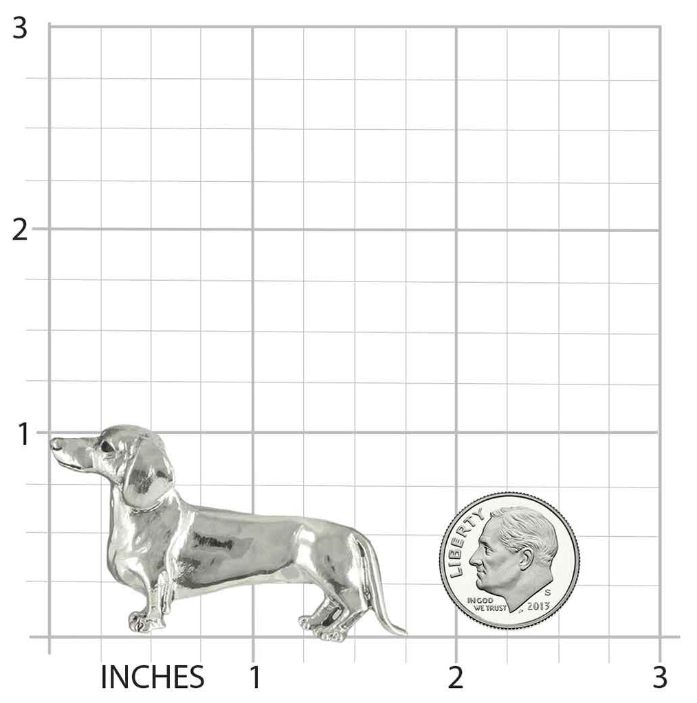 Dachshund Jewelry Sterling Silver Handmade Dachshund Brooch Pin  D53-BR