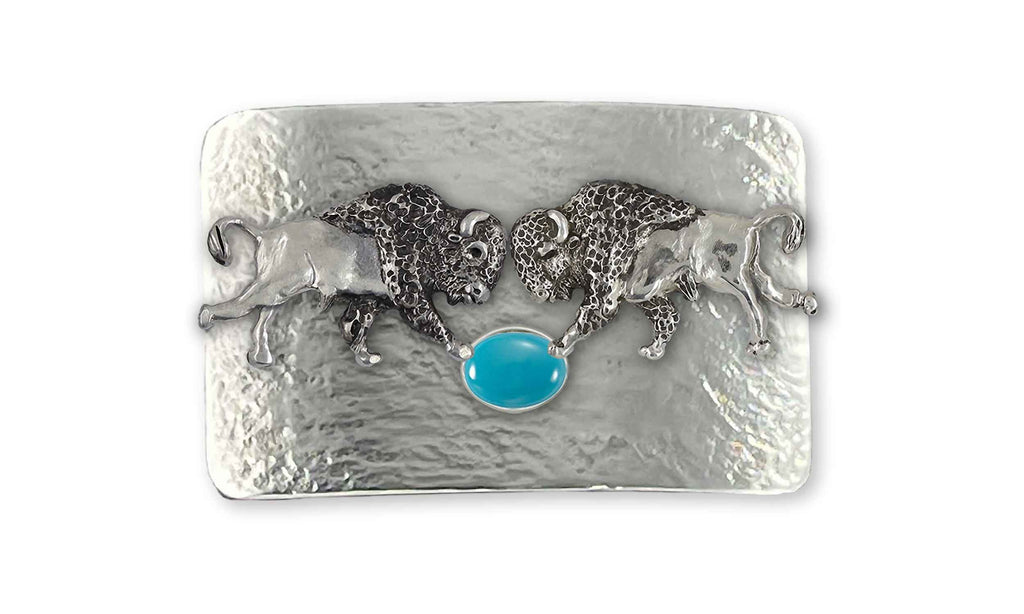 Bison Charms Bison Mans Belt Buckle Sterling Silver Buffalo And Bison Jewelry Bison jewelry